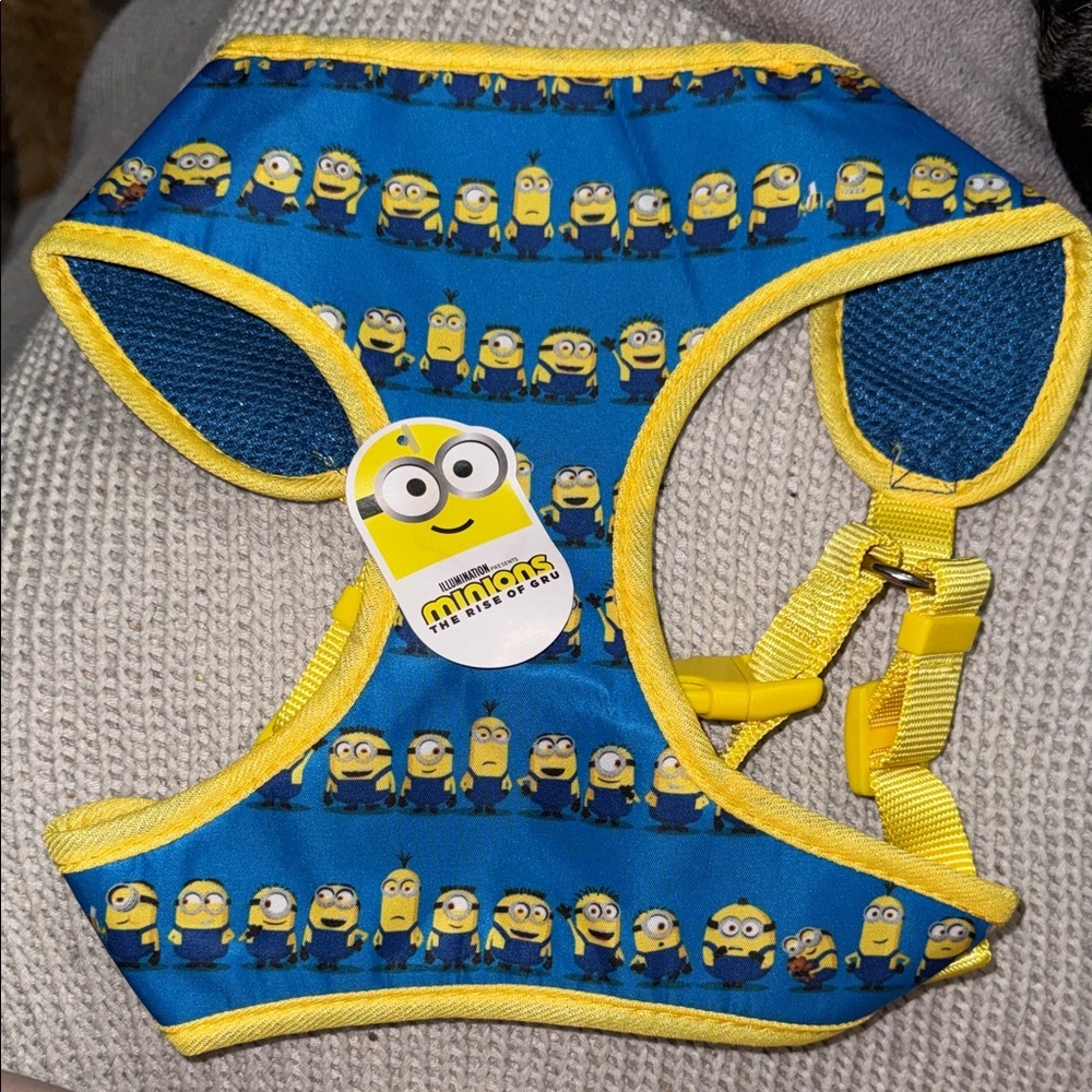Minions Blue and Yellow Dog Harness - Large
